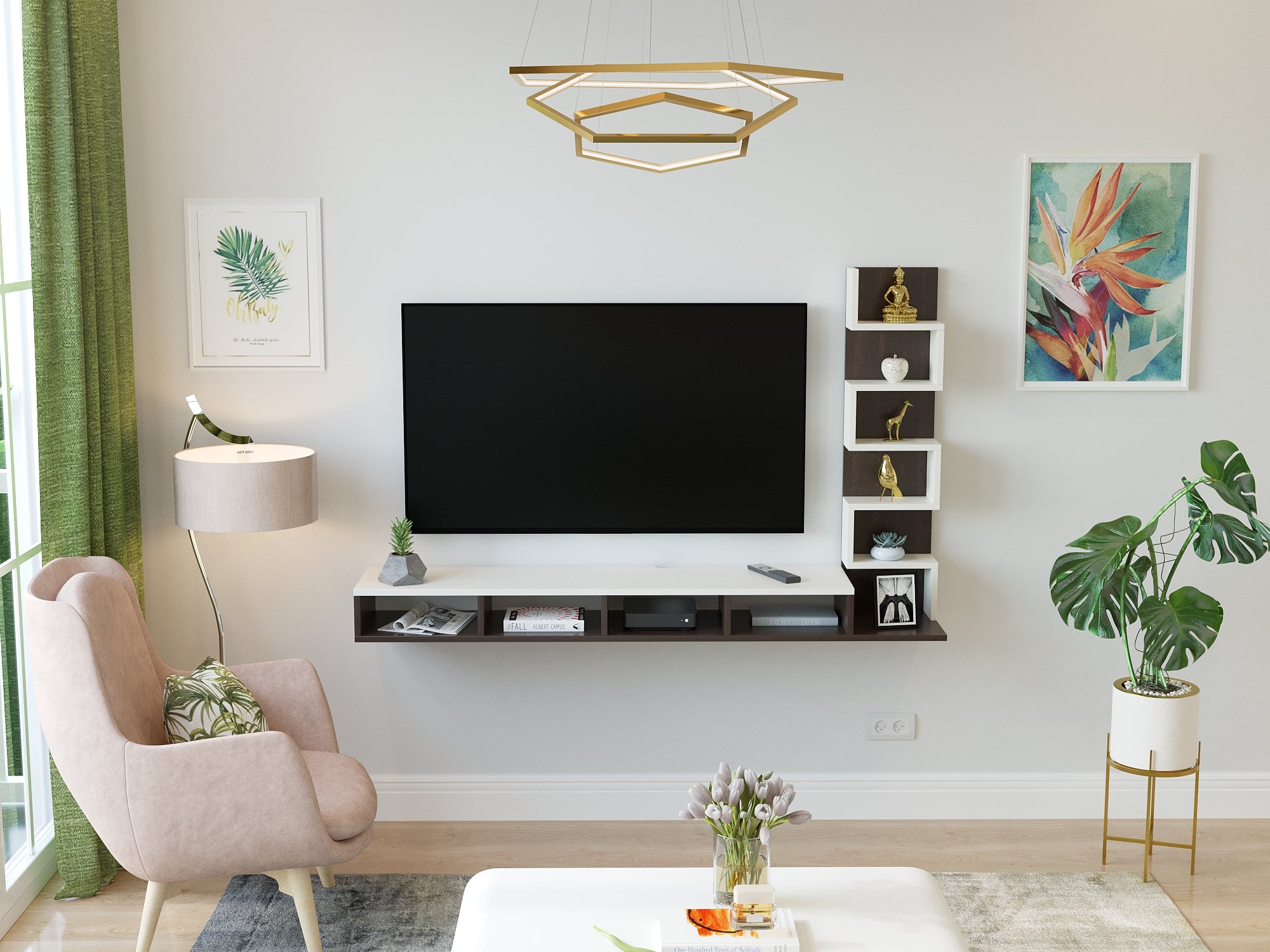 Winsen Tv Entertainment Unit, Cabinet, Showcase, Stand for 55 inch TV