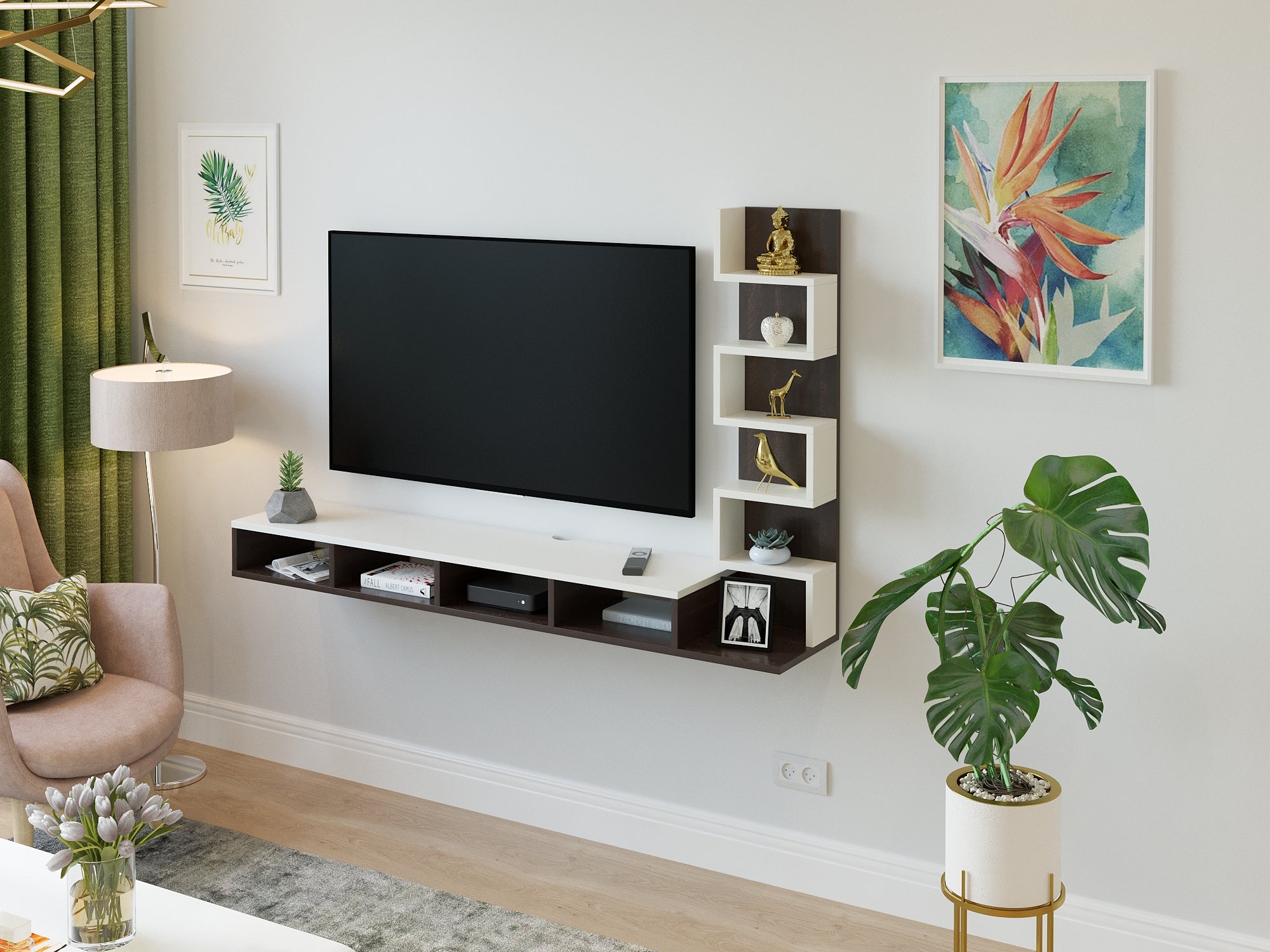 Winsen Tv Entertainment Unit, Cabinet, Showcase, Stand for 55 inch TV