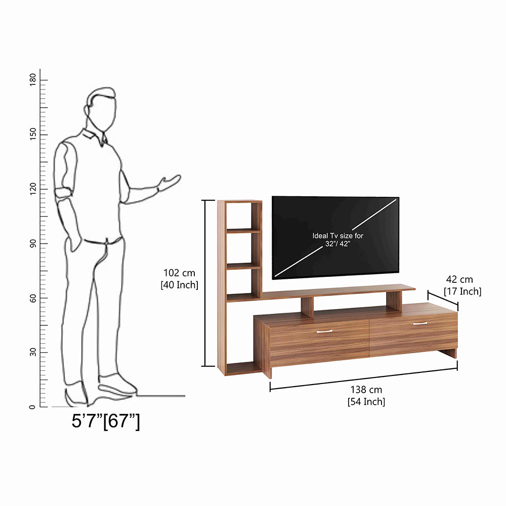 Ameya Tv Entertainment Unit, Cabinet, Showcase, Stand for 43 Inch TV