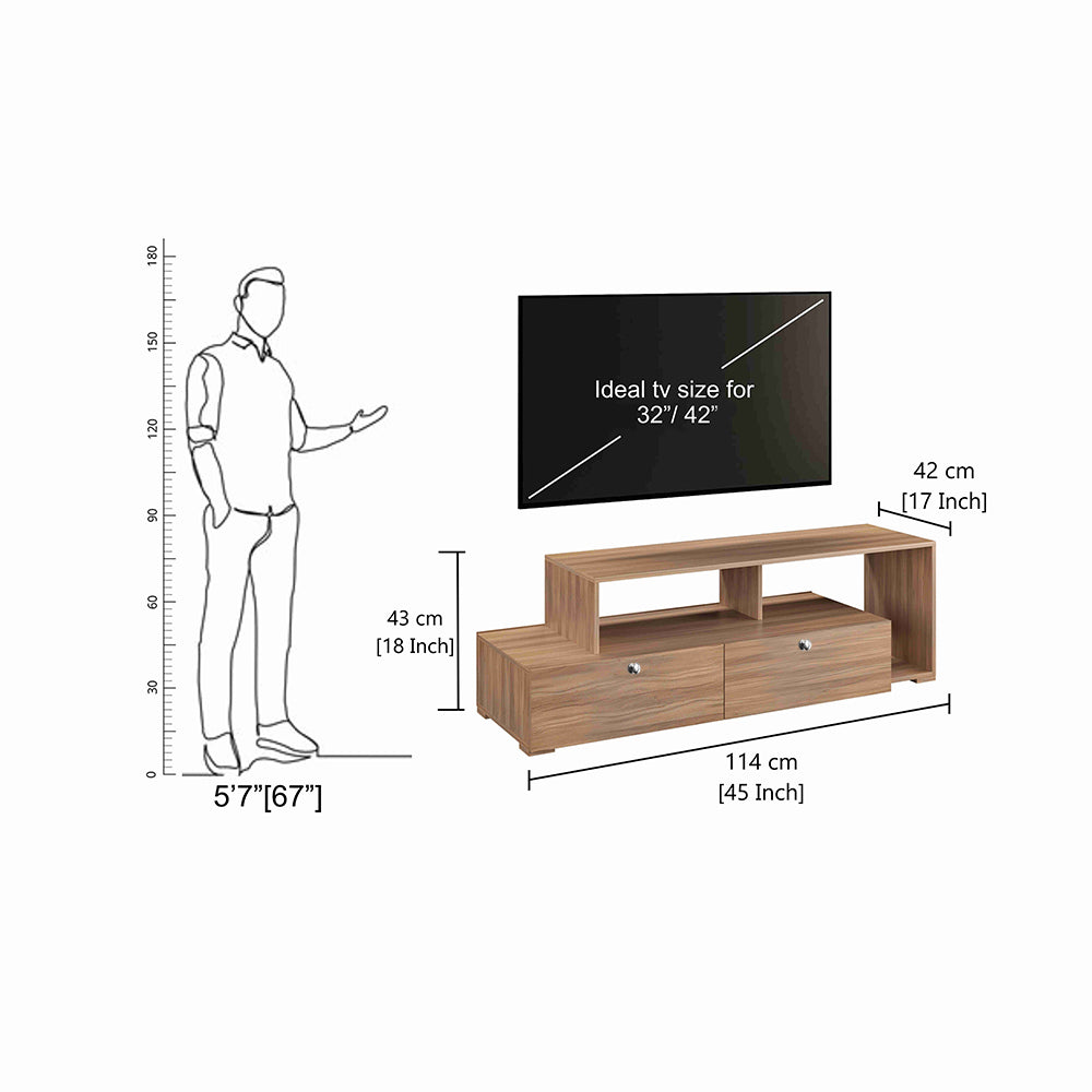 Dexon Tv Entertainment Unit, Cabinet, Showcase, Stand For 43 Inch TV