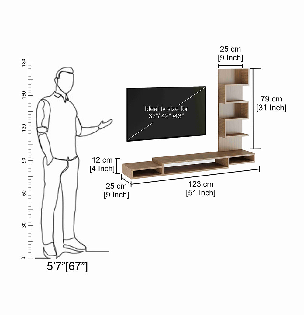 Plesis Tv Entertainment Unit, Cabinet, Showcase, Stand 43 inch