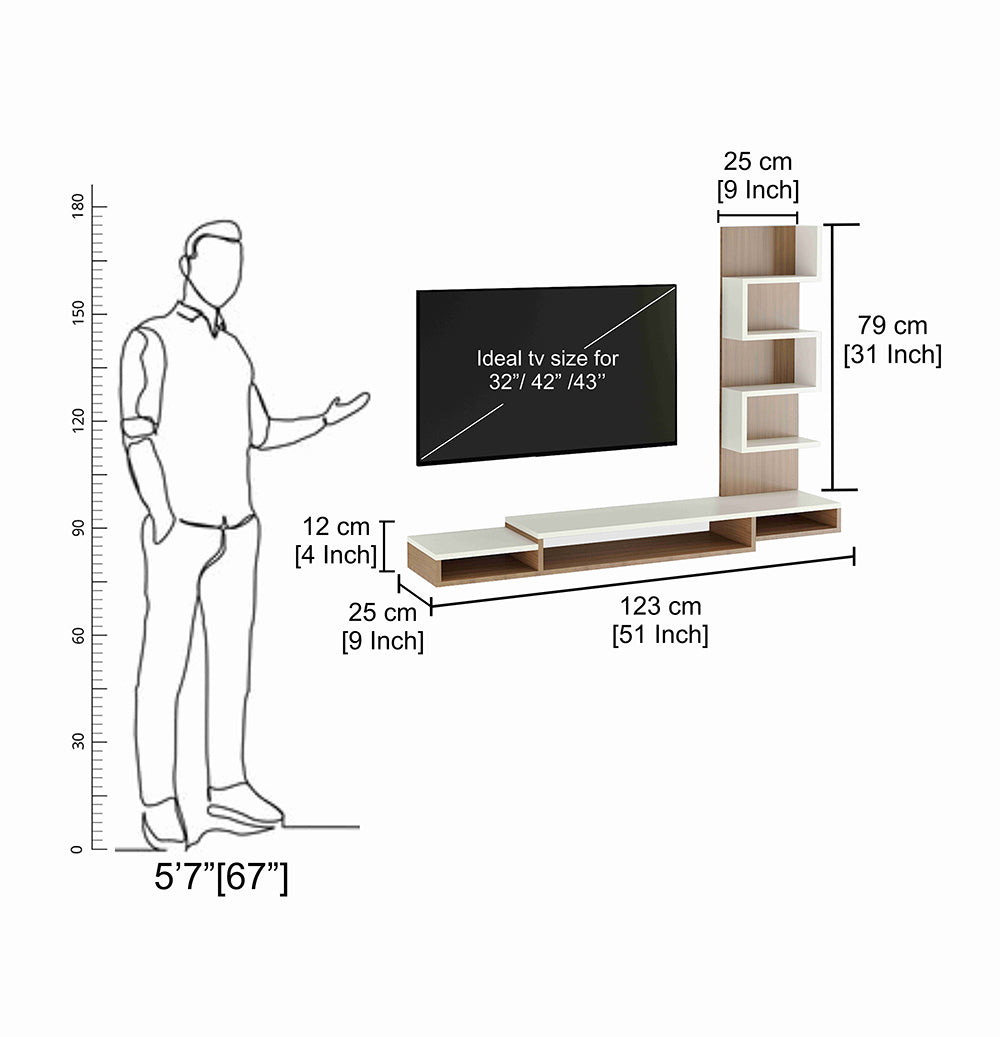 Plesis Tv Entertainment Unit, Cabinet, Showcase, Stand 43 inch