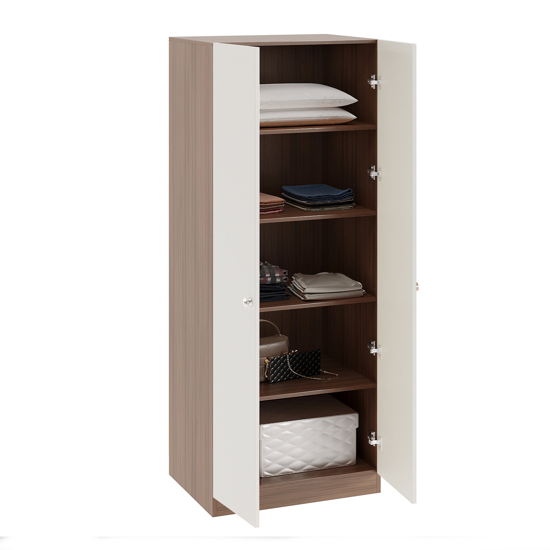 Fanciable 2 Door Wardrobe Almirah with Door for Clothes, Cabinet Closet Organizer, Cupboard for Bedroom Living Room