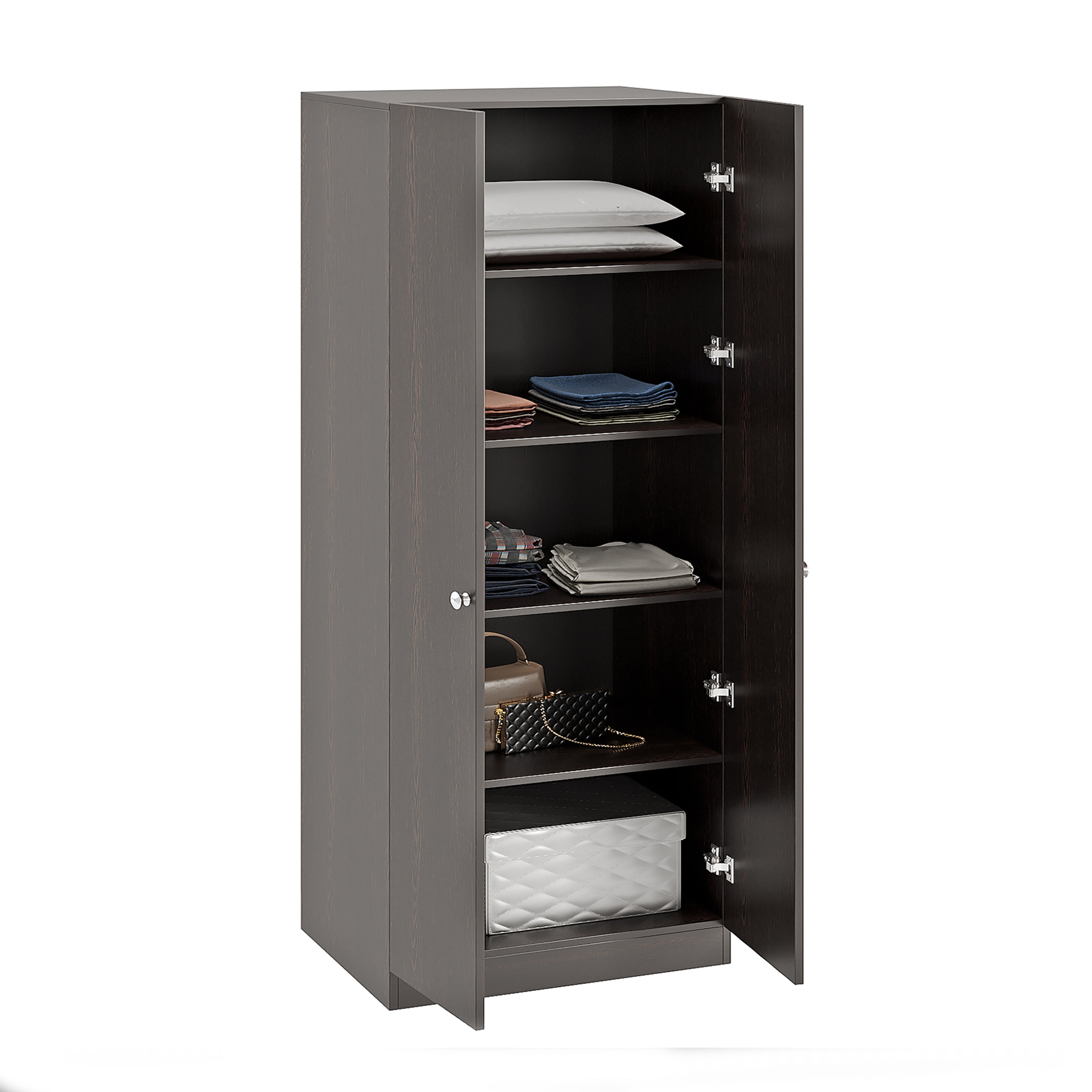 Fanciable 2 Door Wardrobe Almirah with Door for Clothes, Cabinet Closet Organizer, Cupboard for Bedroom Living Room